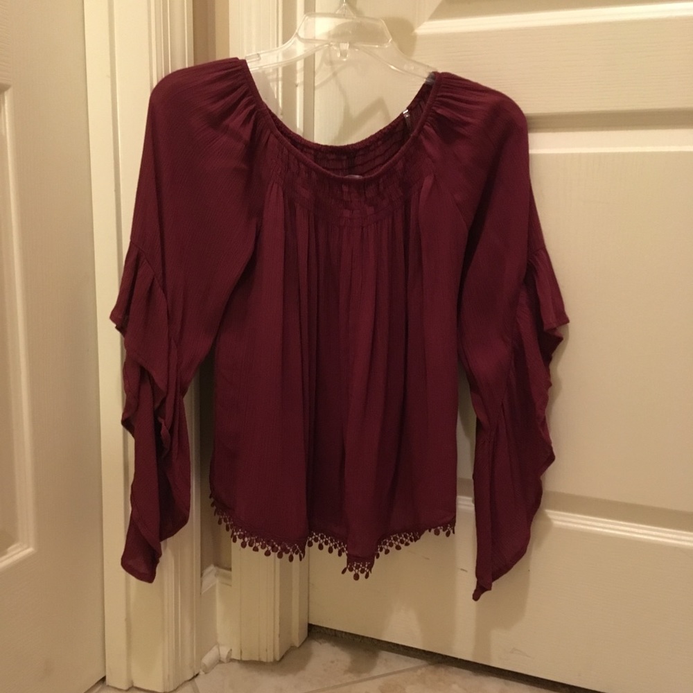 Burgundy shirt
